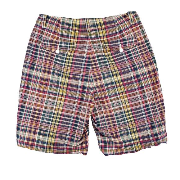Vintage Polo Ralph Lauren Indian Madras Shorts Mens 31 Bleeker Fit 90s Plaid - Picture 2 of 6